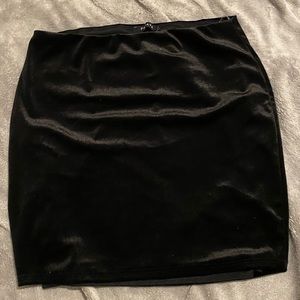 Black velvet skirt